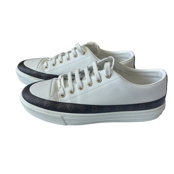 Louis Vuitton Shoes - LOUIS VUITTON Monogram Womens Stellar Sneakers White Size 38
